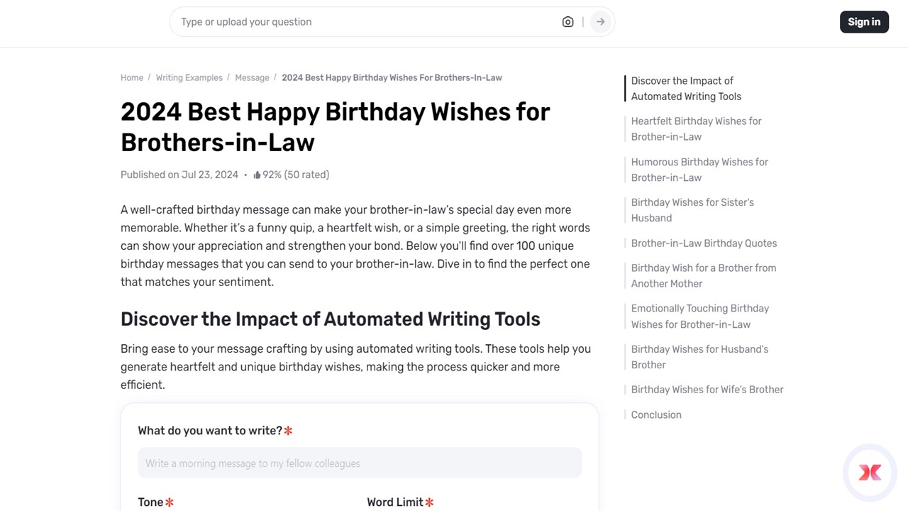 Creating Customized Birthday Messages for Your Brother-in-Law with Gauth